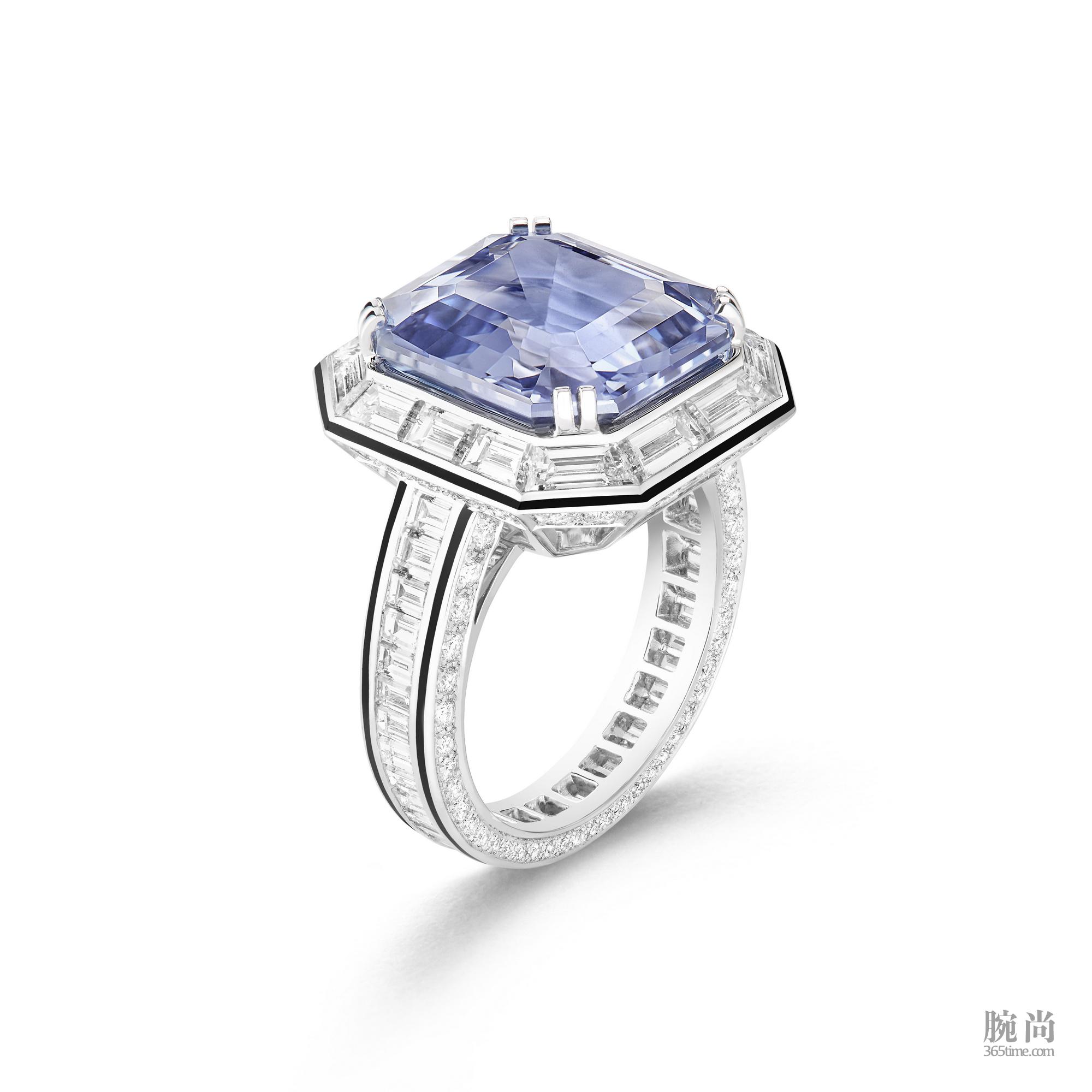 Boucheron寶詩龍Paris, vu du 26系列高級珠寶Perspective透視感紺青藍寶石戒指.jpg
