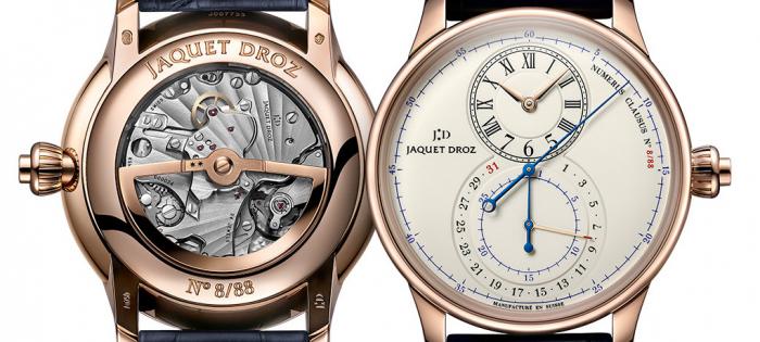 雅克德羅（JAQUET DROZ）呈獻首款配備計時碼表的大秒針（GRANDE SECONDE）腕表