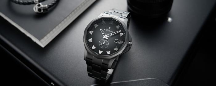 CORUM昆侖表全新Admiral 42 噴沙Gunmetal限量版自動腕表