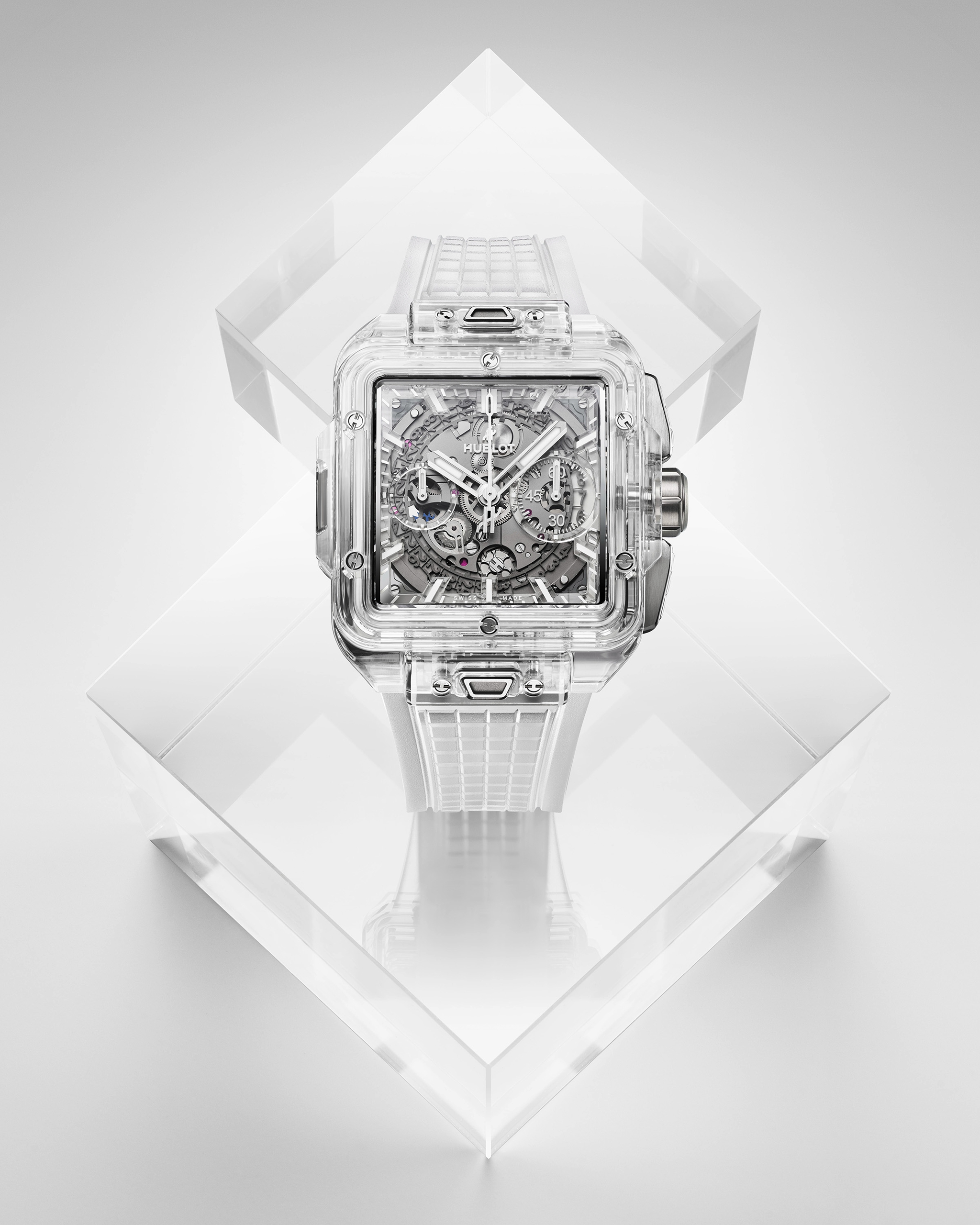 【2023日內瓦鐘表與奇跡高級鐘表展】三款全新 HUBLOT 宇舶表 SQUARE BANG UNICO 腕表 耀目亮相日內瓦“鐘表與奇跡”高級鐘表展