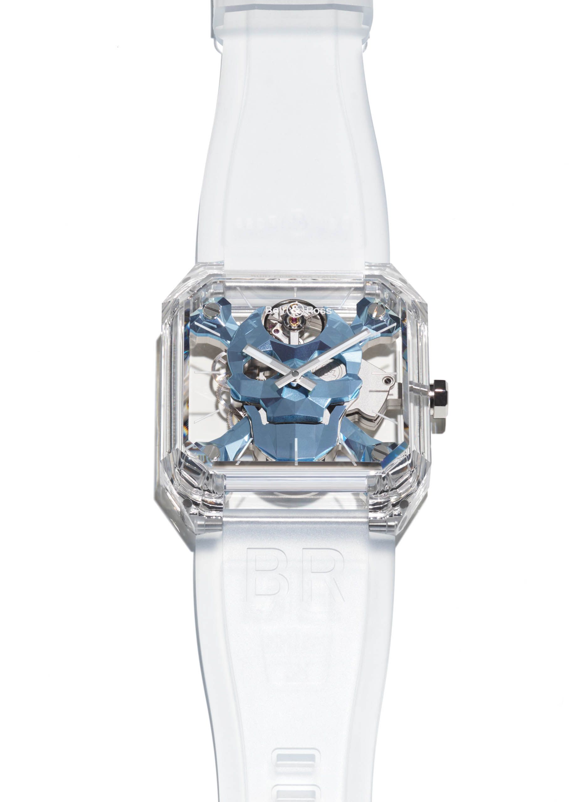 Bell & Ross柏萊士全新發布 BR 01 CYBER SKULL SAPPHIRE ICE BLUE