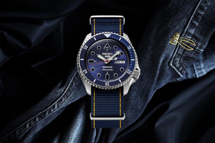 別出心裁的牛仔褲主題潛水表：Seiko 5 Sports DENHAM 限量版