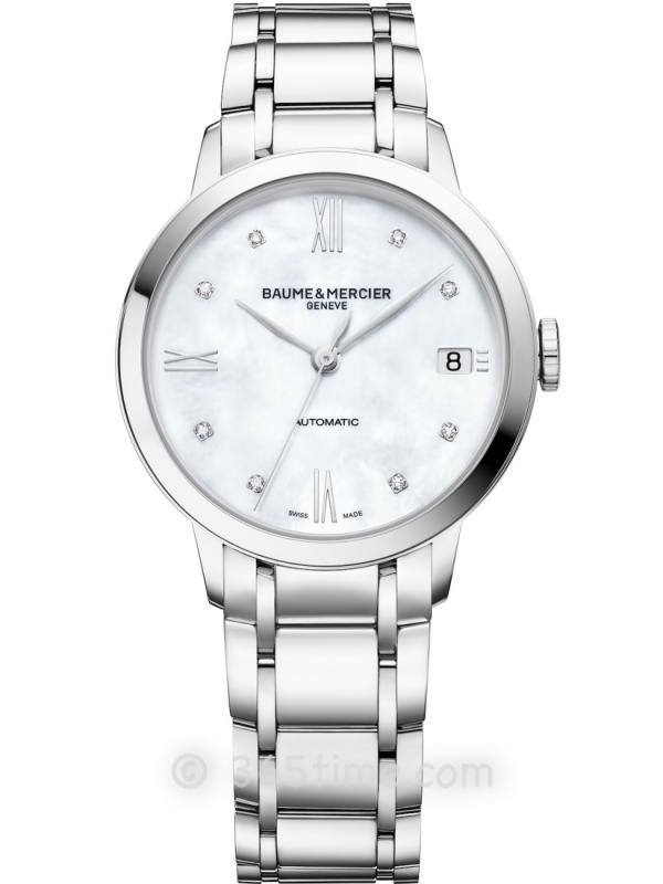 名士(Baume & Mercier)克萊斯麥系列34毫米女士自動機(jī)械腕表M0A10496