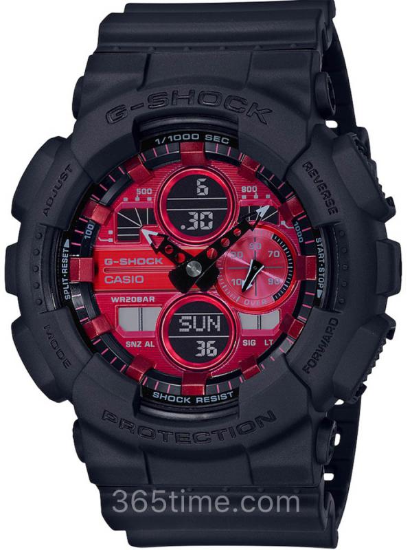 CASIO卡西歐G-SHOCK GA-140紅色配色GA-140AR-1A