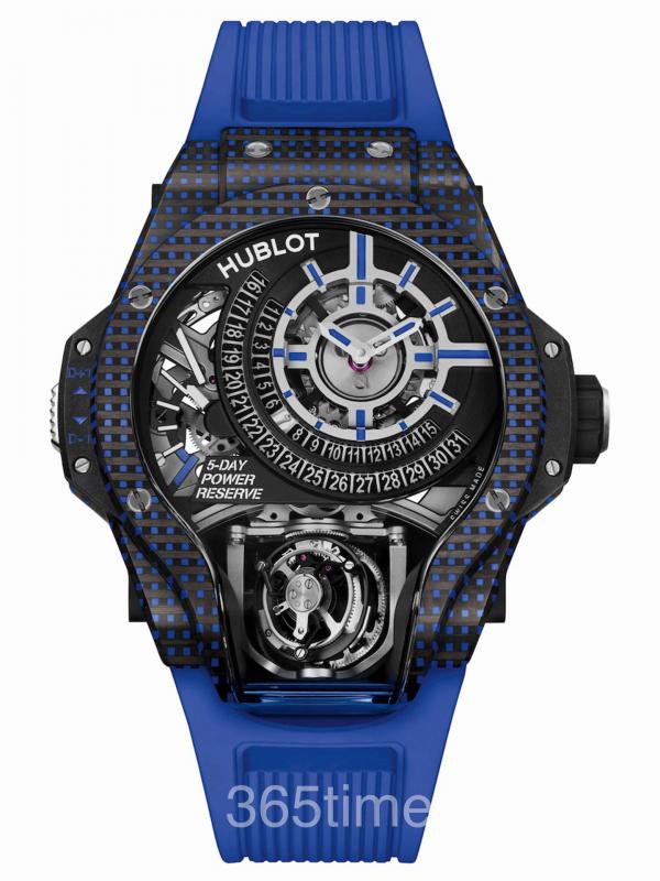 HUBLOT宇舶表MP-09藍(lán)色3D立體碳纖維雙軸陀飛輪909.QDB.1120.RX