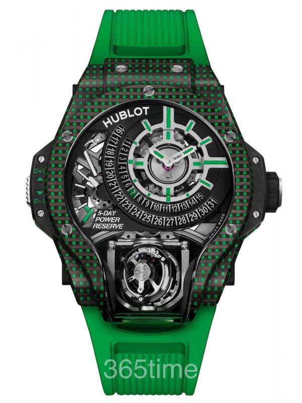 HUBLOT宇舶表MP-09黃色3D立體碳纖維雙軸陀飛輪909.QDG.1120.RX