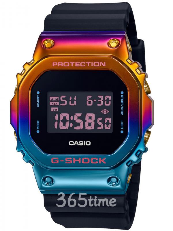 Casio卡西歐G-SHOCK 5600彩虹離子鍍膜表殼數顯GM-5600SN-1