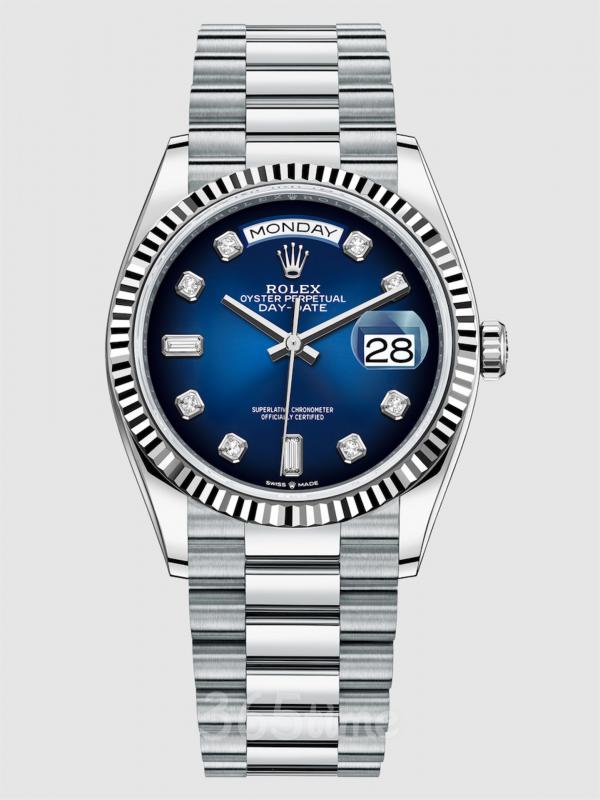 ROLEX勞力士蠔式恒動星期日歷型36鉑金款腕m128236-0005