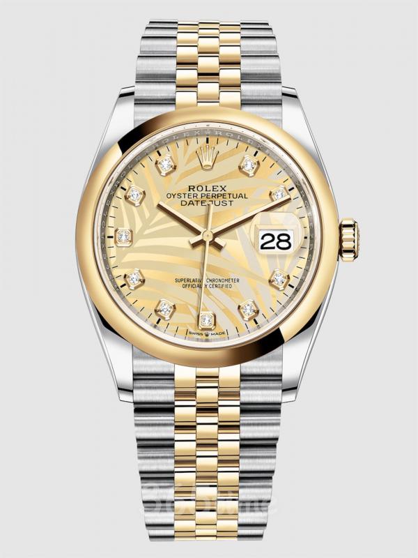 ROLEX勞力士蠔式恒動日志型36黃金及蠔式鋼款m126203-0043