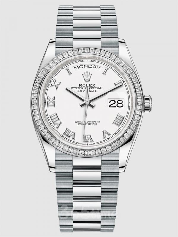 ROLEX勞力士蠔式恒動星期日歷型36鉑金款m128396tbr-0010