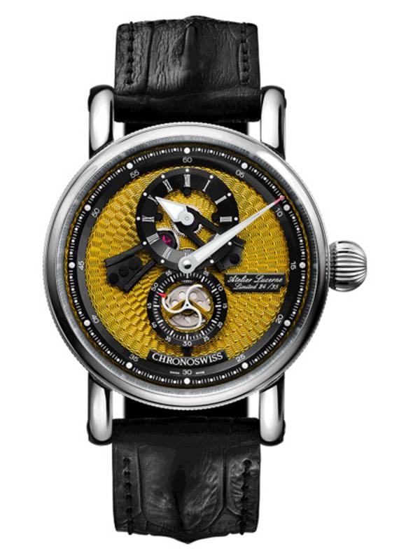 瑞寶Flying Regulator Open Gear限量版自動機械CH-8753-YEBK
