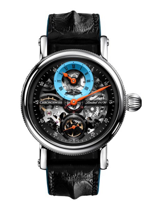 瑞寶Flying Grand Regulator Skeleton限量版手動機械CH-6723S-BKLB