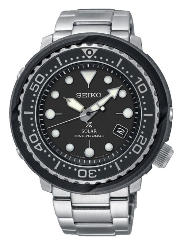 SEIKO精工PROSPEX “金槍魚”太陽能黑盤精鋼款潛水表SNE555