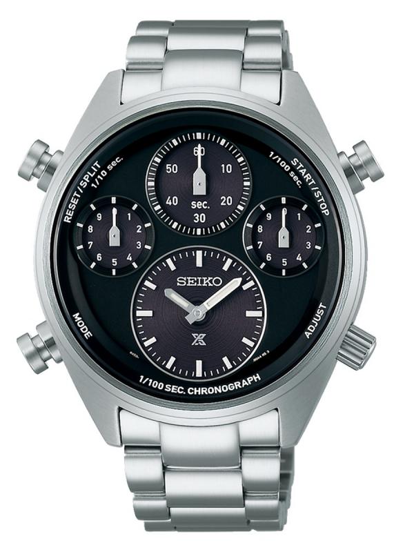  SEIKO精工Prospex SPEEDTIMER太陽能黑盤款1/100秒計時碼表SFJ003