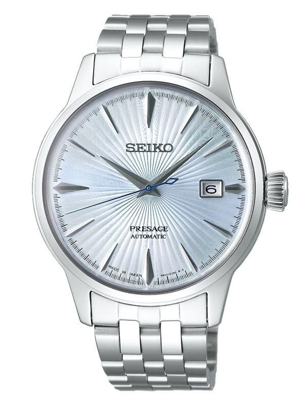 SEIKO精工Presage Cocktail Time淺藍盤雞尾酒時間大三針SRPE19