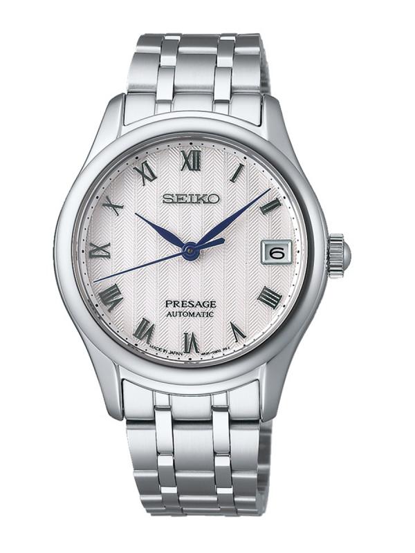SEIKO精工Presage Japanese Garden日本花園主題白盤藍針女表SRPF49
