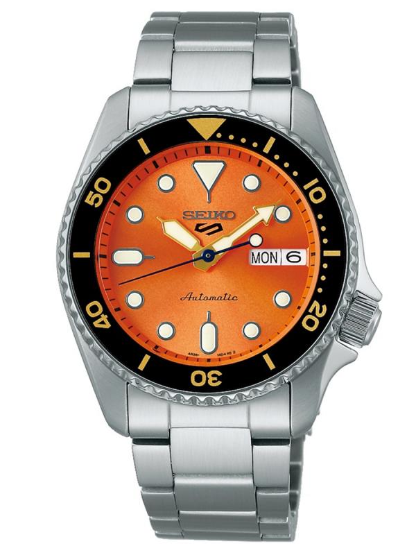 Seiko精工5 Sports SKX Suits Style 橙色盤(pán)機(jī)械SRPK35