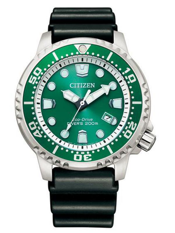 Citizen西鐵城Promaster精鋼綠盤綠圈光動(dòng)能潛水表BN0158-18X