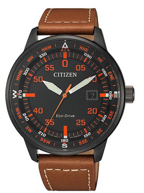  Citizen西鐵城Eco-Drive渡黑精鋼橙標(biāo)光動能戶外BM7395-11E