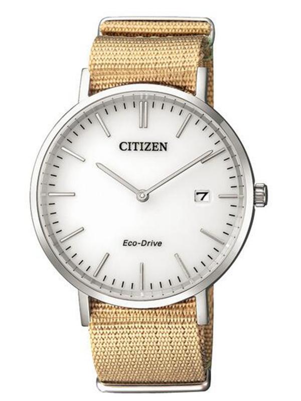  Citizen西鐵城Eco-Drive精鋼白盤尼龍帶光動能AU1080-20A