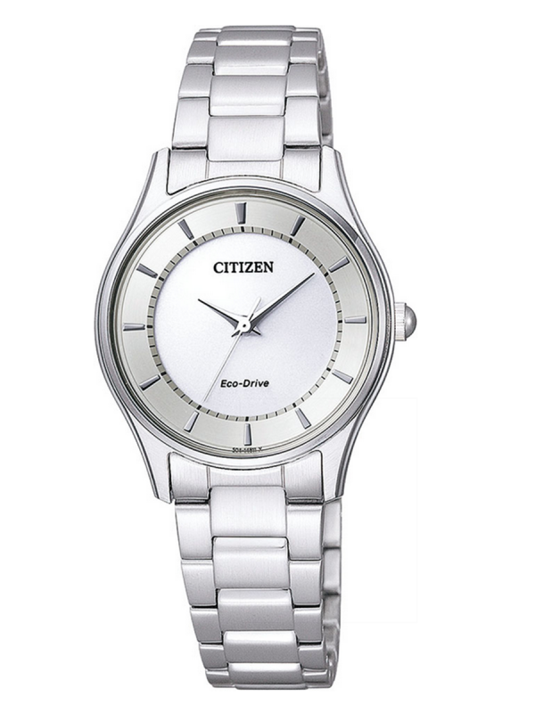 Citizen西鐵城Eco-Drive精鋼銀盤光動(dòng)能女表EM0401-59A
