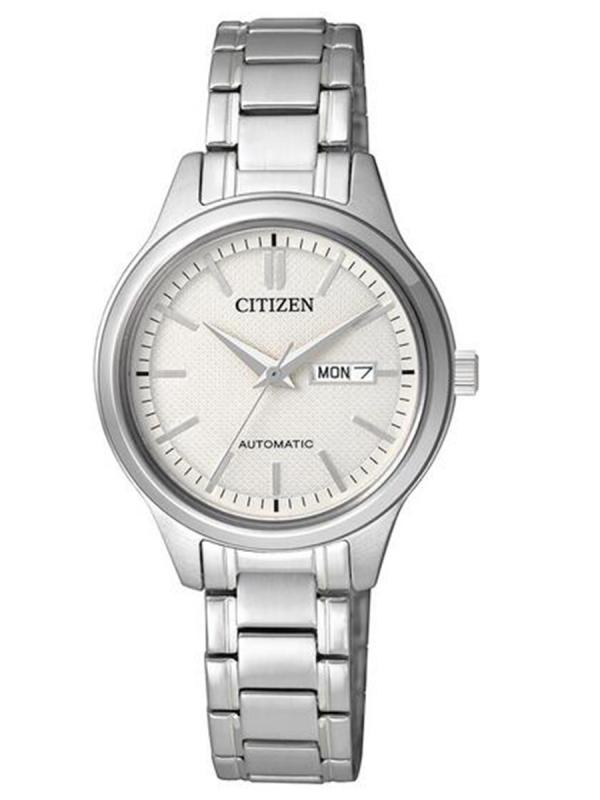 Citizen西鐵城機(jī)械精鋼白盤銀針大三針女表PD7140-58A