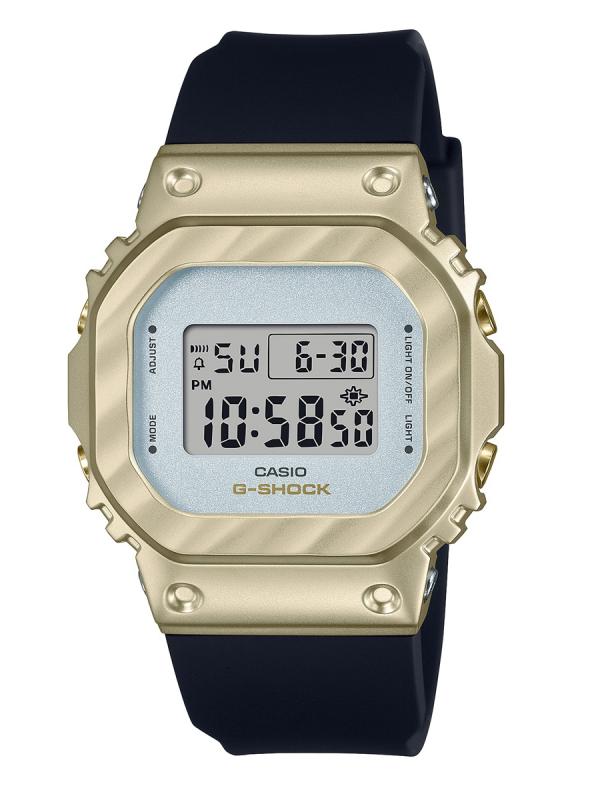 卡西歐G-SHOCK系列Bell e Courbe主題金屬液晶顯示女表GM-S5600BC-1
