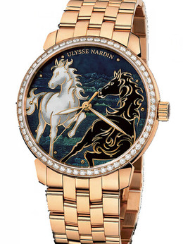 雅典Classico鎏金琺瑯8156-111-8/CHEVAL